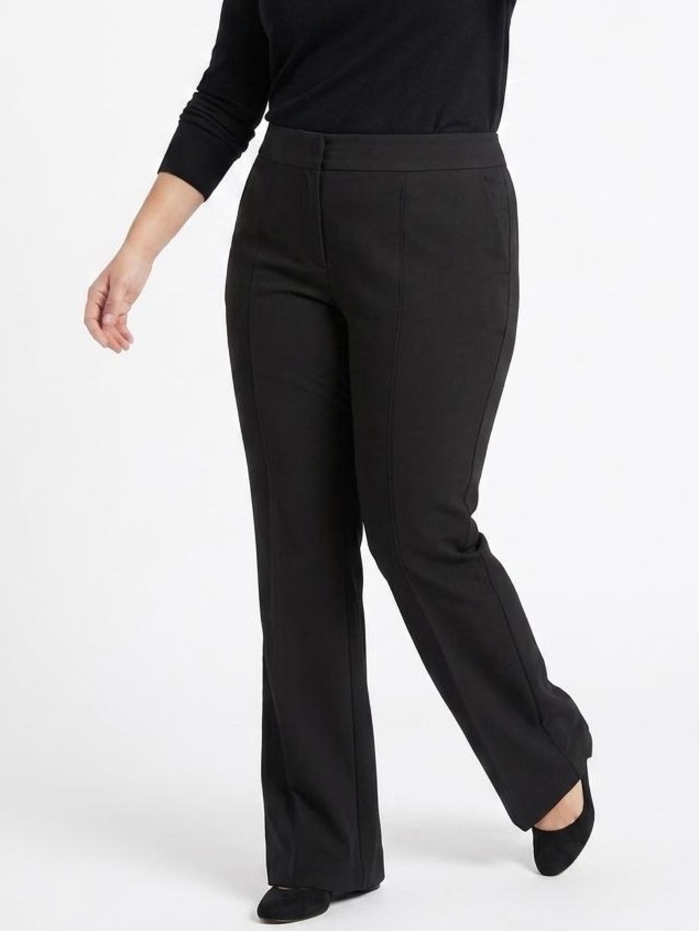 INC International Concepts Black Boot Cut Pants Plus size 14W - office trendy167